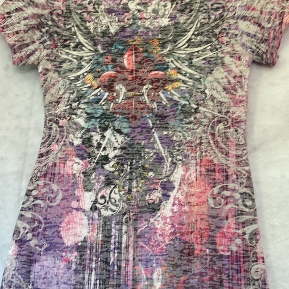 Multi Color Sublimated Fleur De Lis T-Shirt - Picture 7 of 9
